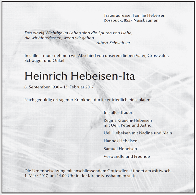 image Todesanzeige Andelfingerzeitung